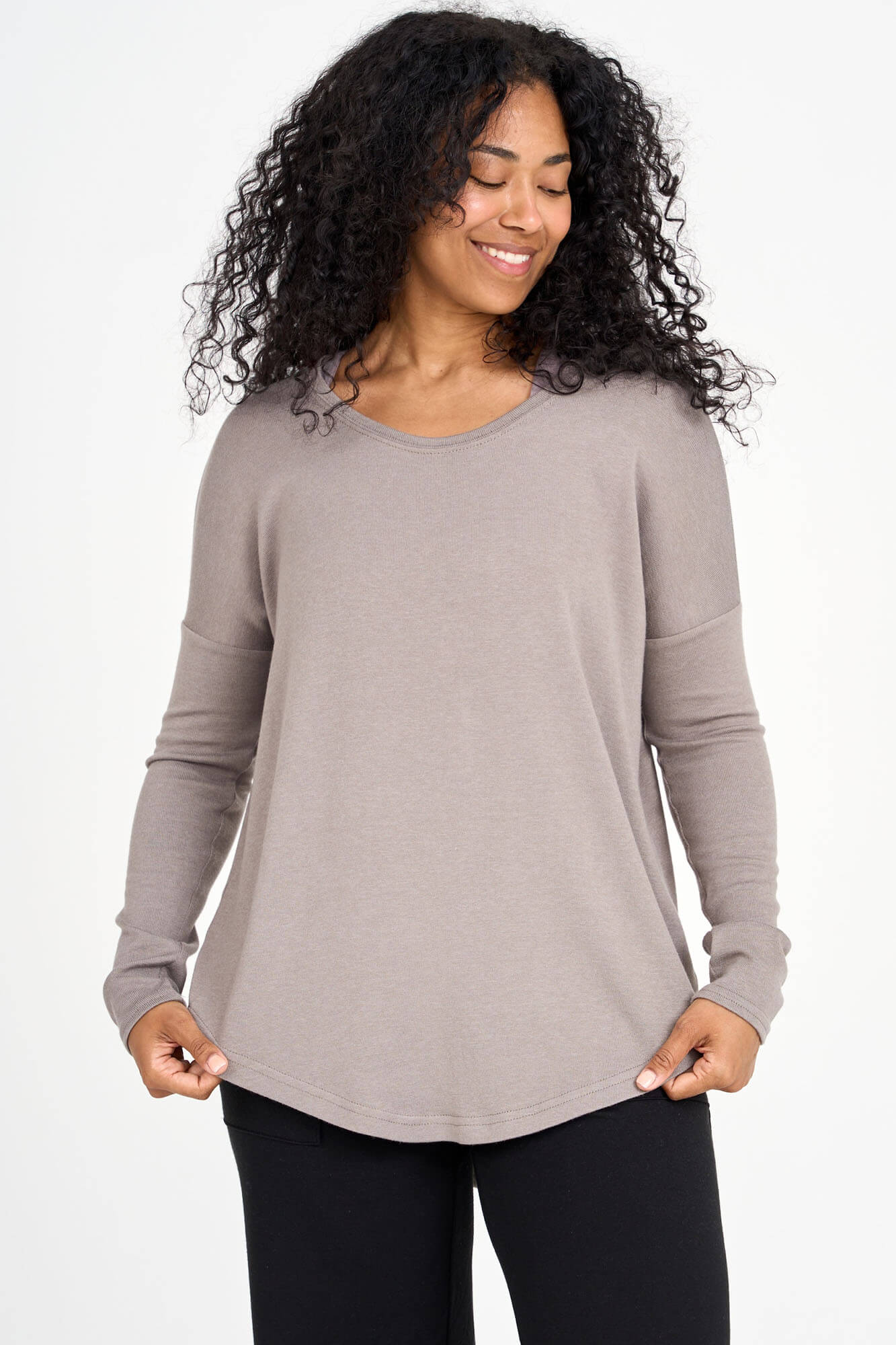 Amelia Top | Women's Split Back Sweater Knit Top – Advika Clothing