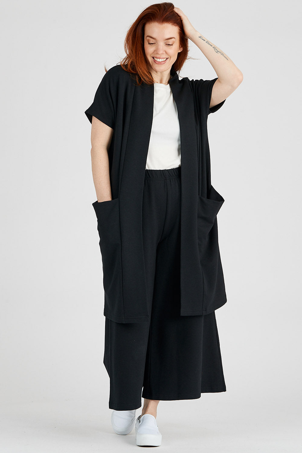 Long Duster Cardigan with Pockets | Women's Canadian- Made