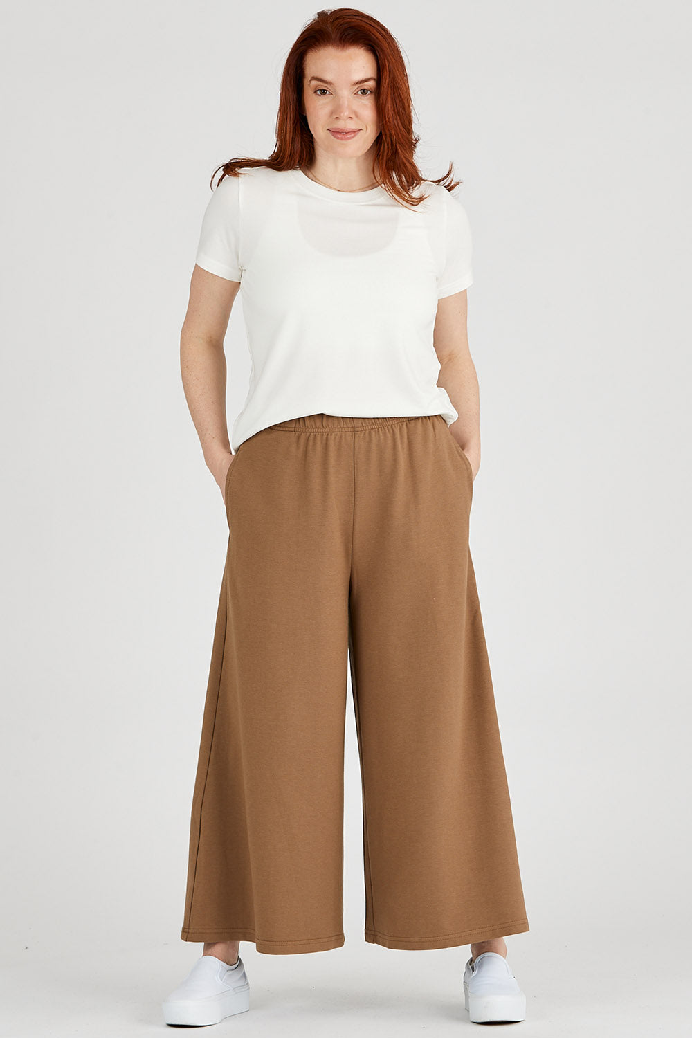 Tencel Cropped Capri Gaucho Pants Capri Gaucho Pants Canada Women s Loungewear Advika Clothing
