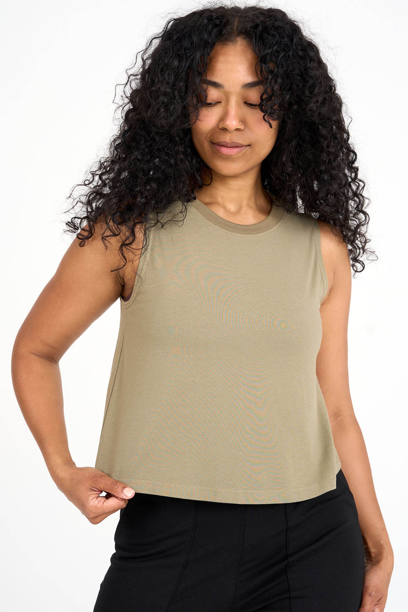 トップス CHIEKO classy tank-top Double Layer Tank Top | Cleo
